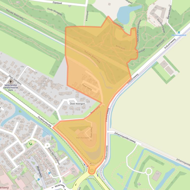 Kaart van postcodegebied 3241LB.