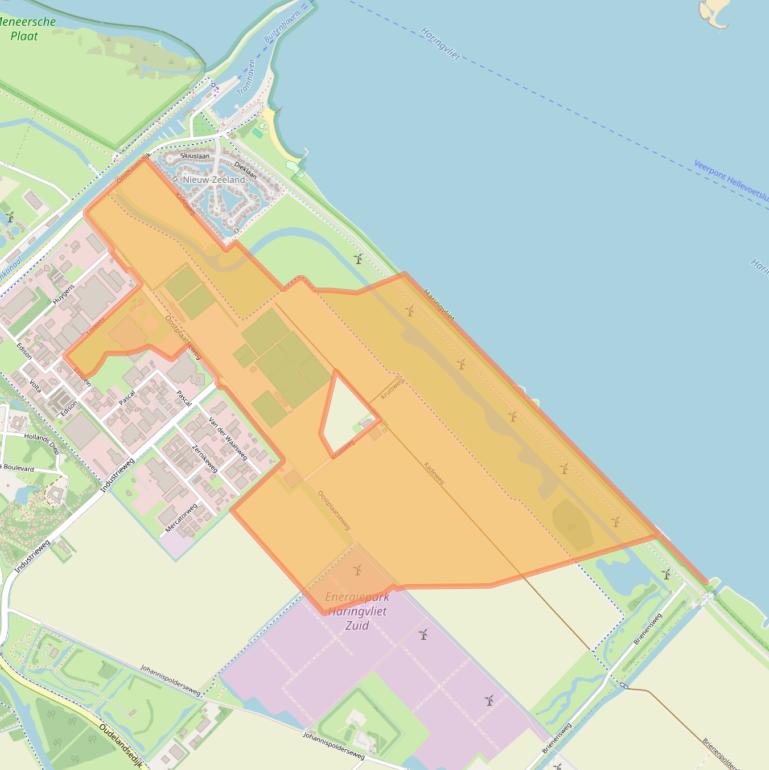 Kaart van postcodegebied 3241LV.