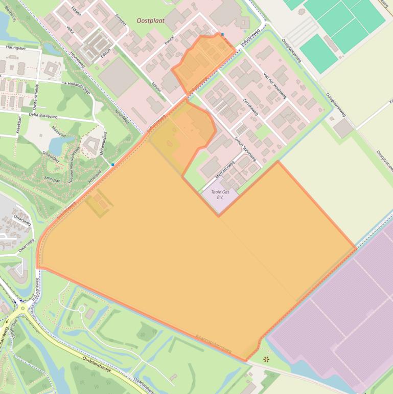 Kaart van postcodegebied 3241MA.