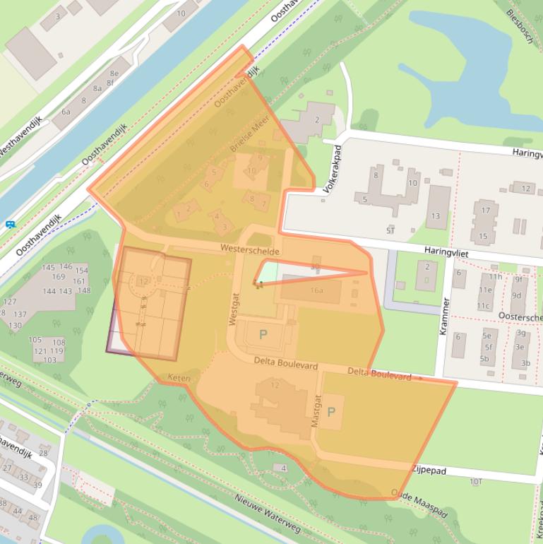 Kaart van postcodegebied 3241PA.