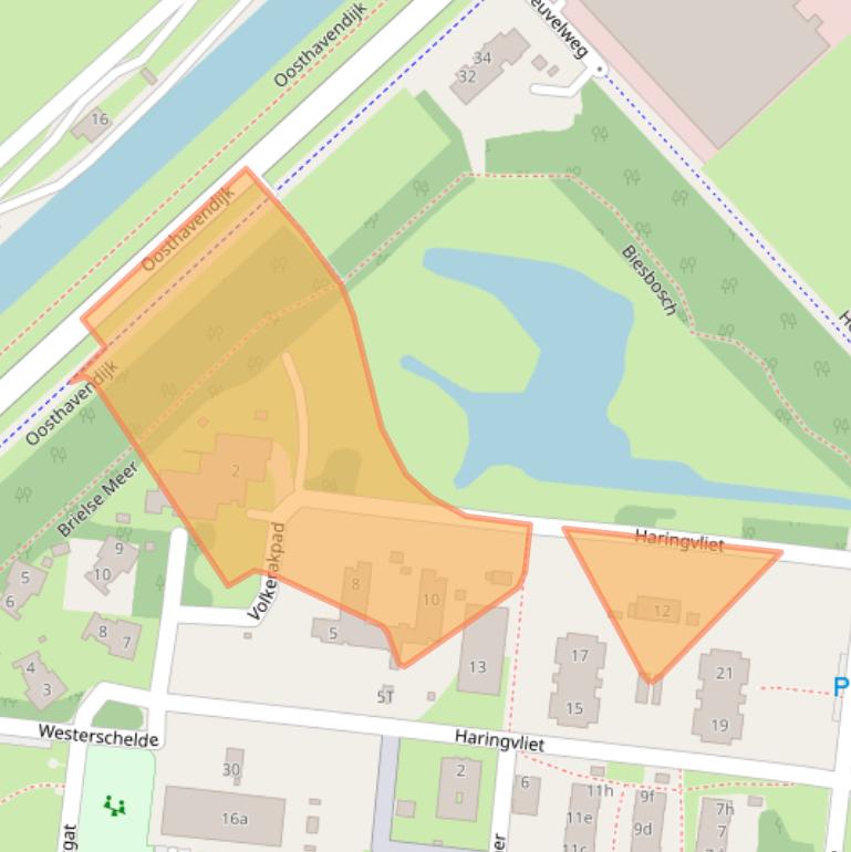 Kaart van postcodegebied 3241PD.