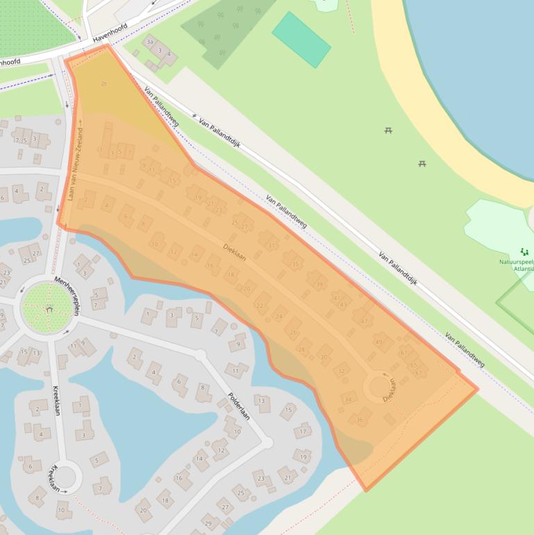 Kaart van postcodegebied 3241SB.