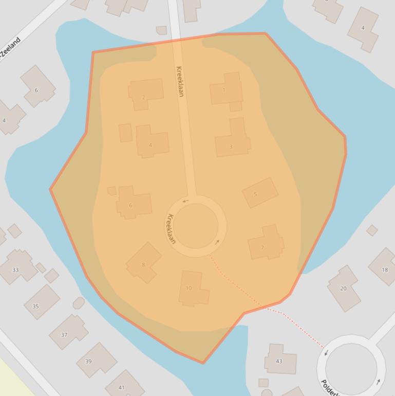 Kaart van postcodegebied 3241SG.