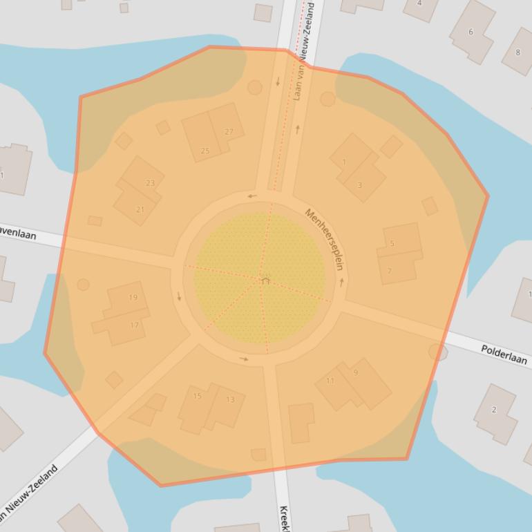 Kaart van postcodegebied 3241SJ.