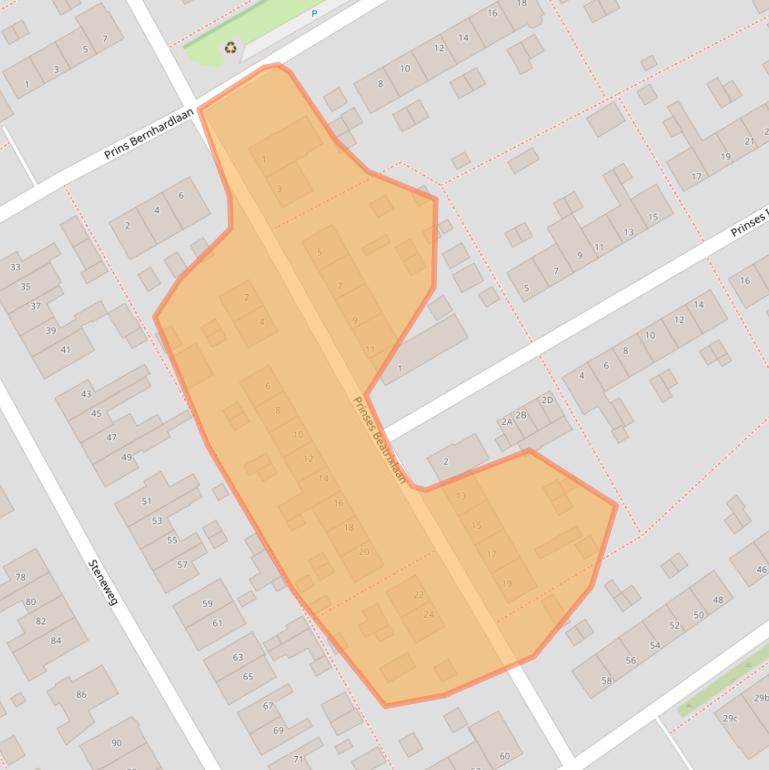 Kaart van postcodegebied 3241VC.