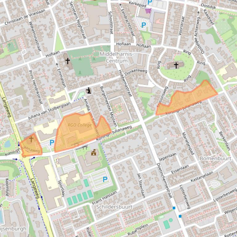 Kaart van postcodegebied 3241XC.