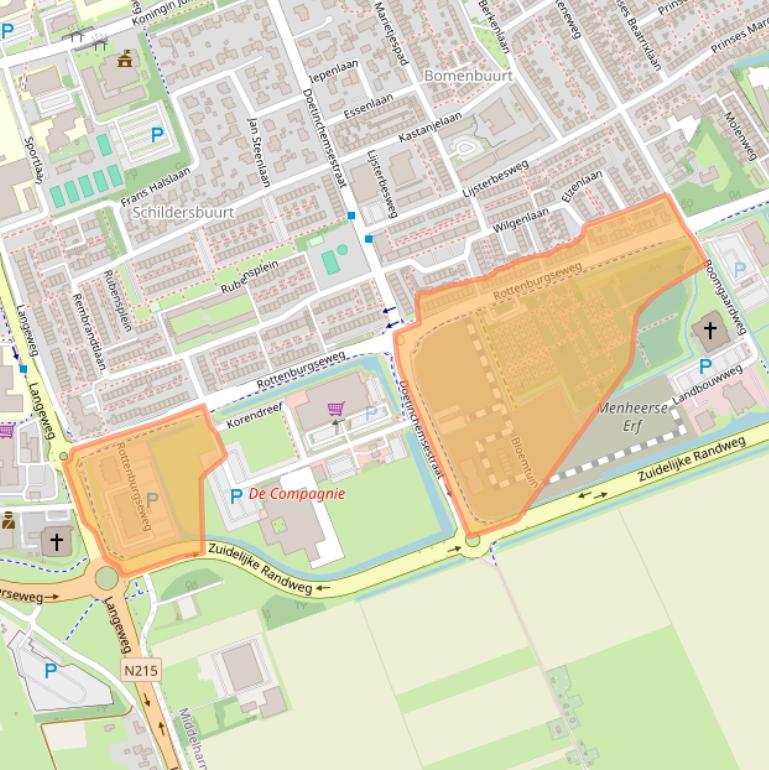 Kaart van postcodegebied 3241XD.