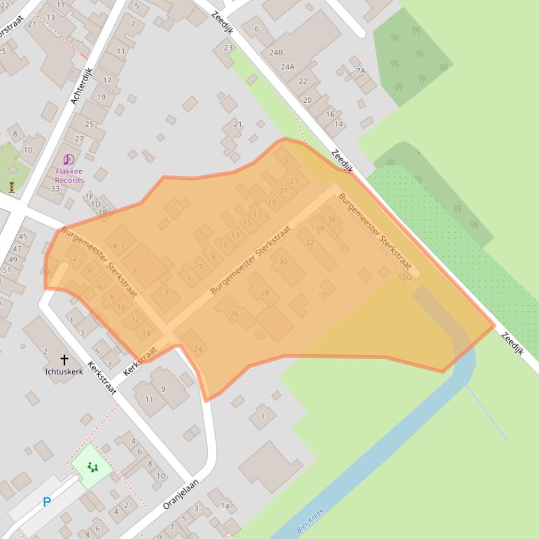 Kaart van postcodegebied 3243AE.