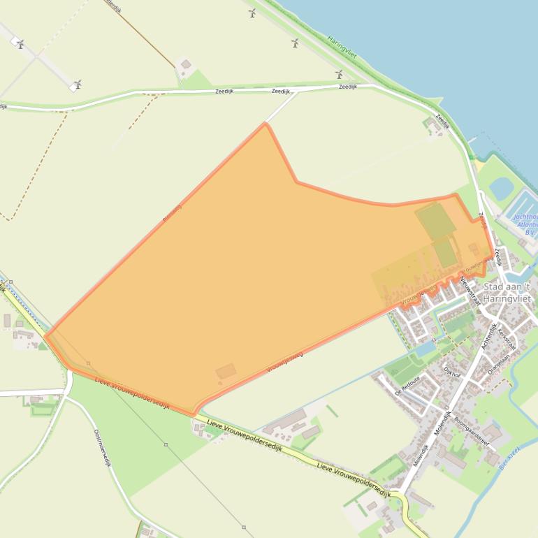 Kaart van postcodegebied 3243AW.