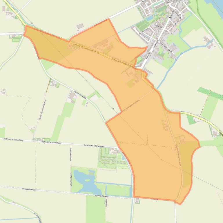 Kaart van postcodegebied 3243LA.