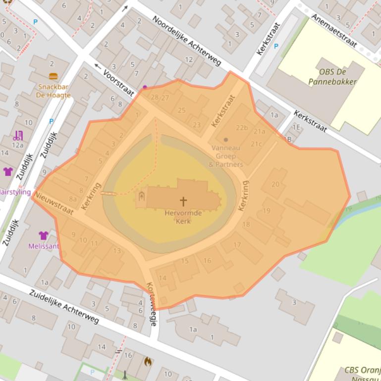 Kaart van postcodegebied 3244AH.