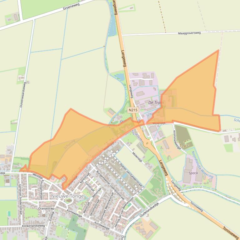 Kaart van postcodegebied 3244AM.