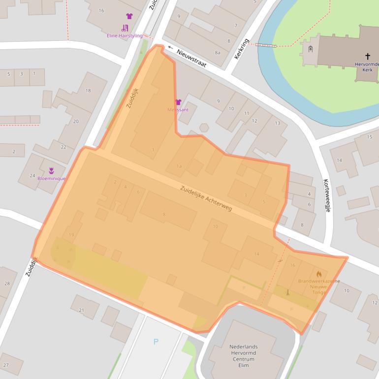 Kaart van postcodegebied 3244AX.