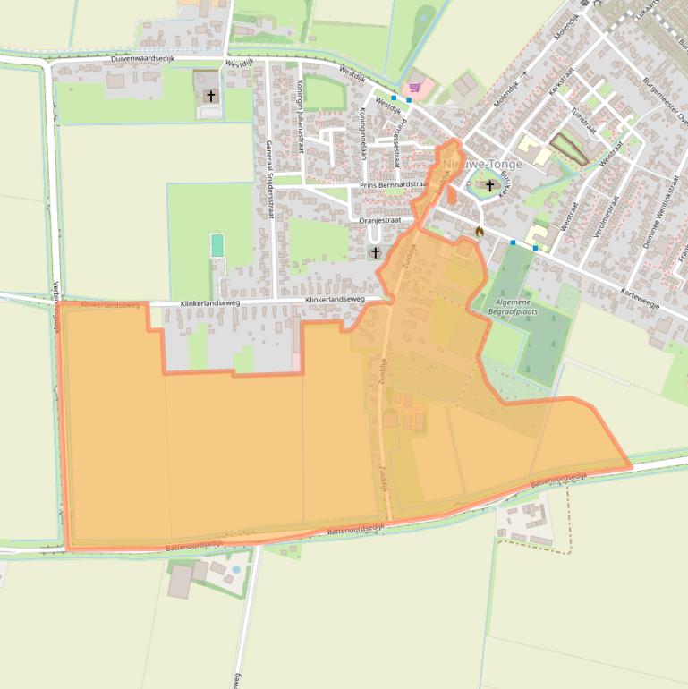 Kaart van postcodegebied 3244AZ.