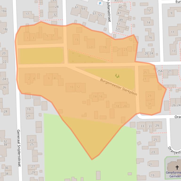 Kaart van postcodegebied 3244BA.