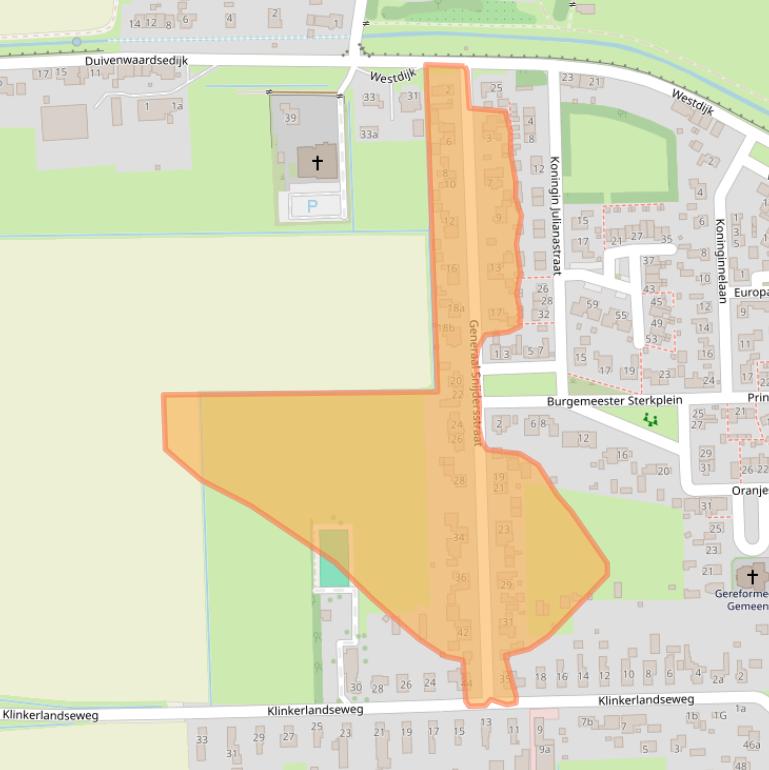 Kaart van postcodegebied 3244BC.