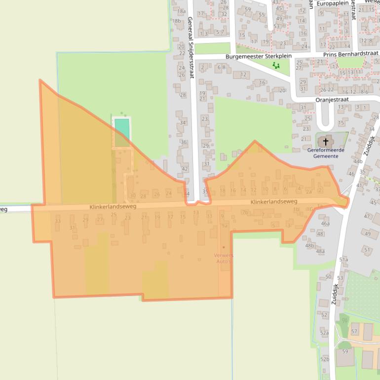 Kaart van postcodegebied 3244BD.