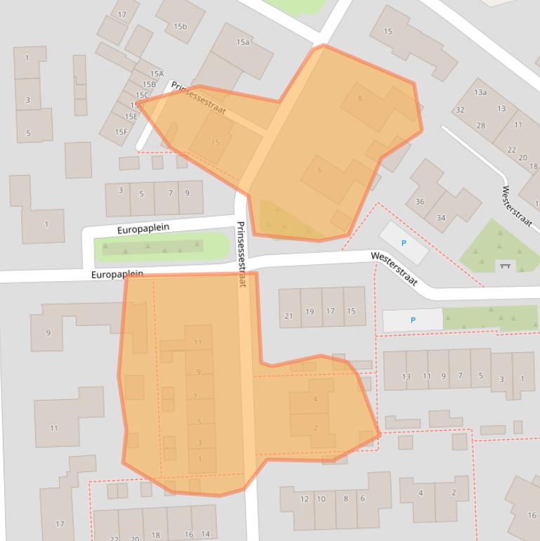 Kaart van postcodegebied 3244BL.
