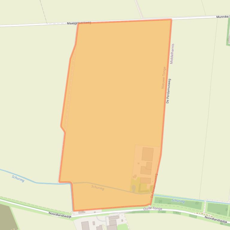 Kaart van postcodegebied 3244LE.