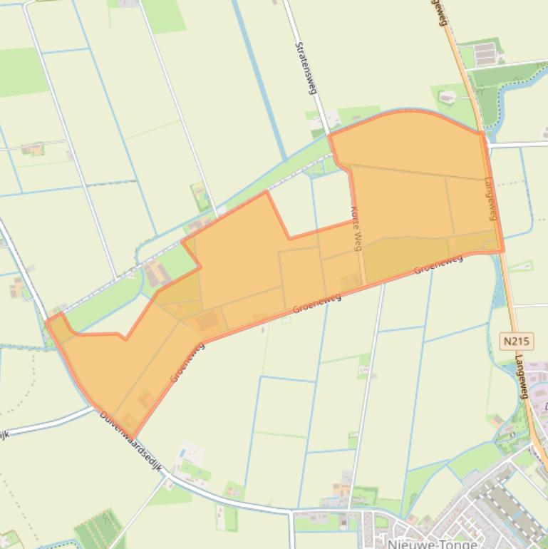 Kaart van postcodegebied 3244LJ.