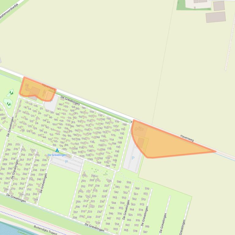 Kaart van postcodegebied 3244LK.