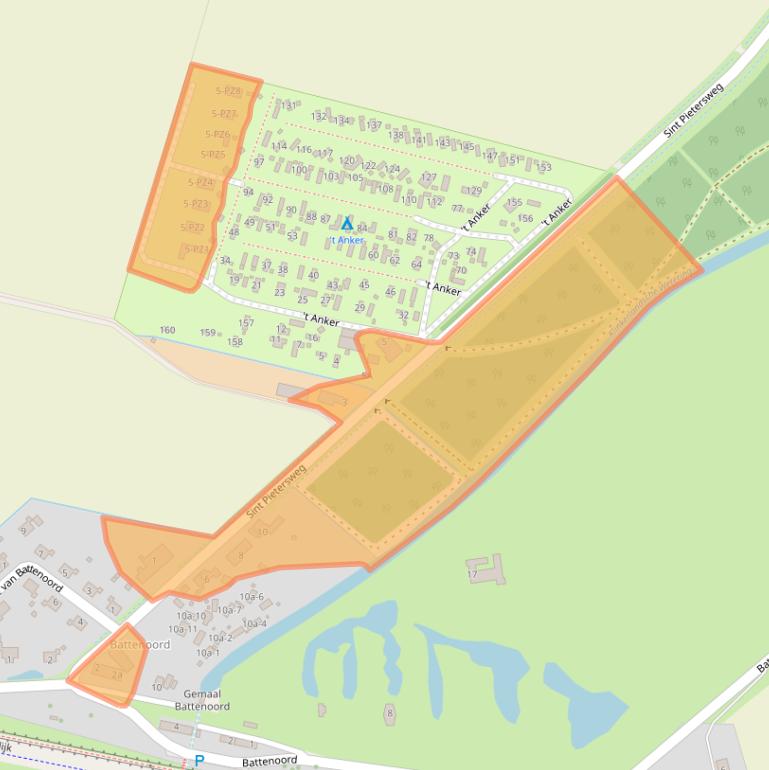 Kaart van postcodegebied 3244LP.