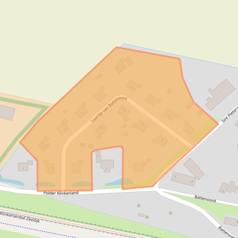 Kaart van postcodegebied 3244LS.