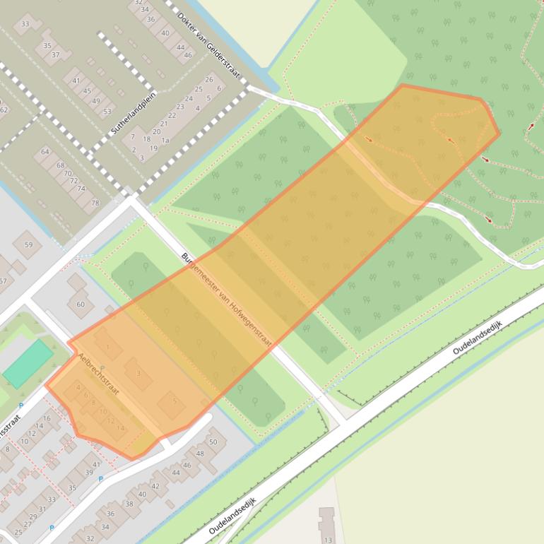 Kaart van postcodegebied 3244XA.