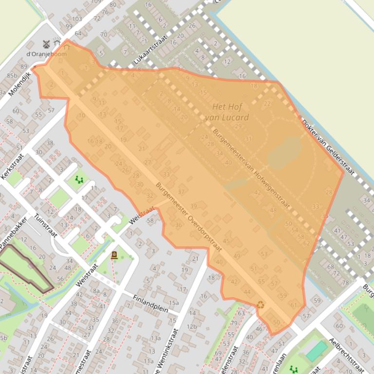 Kaart van postcodegebied 3244XB.