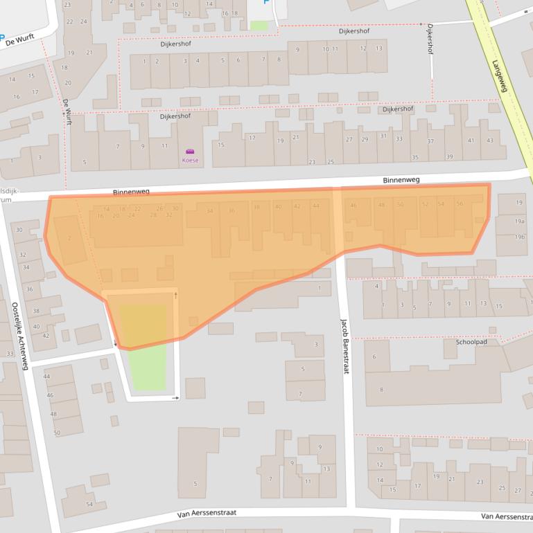 Kaart van postcodegebied 3245AB.
