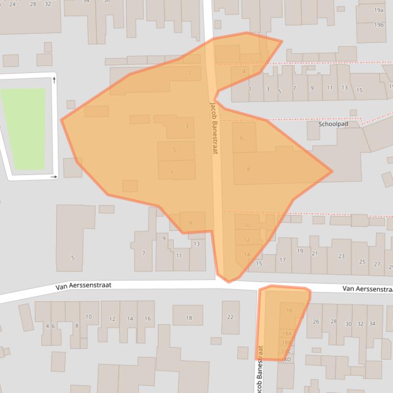 Kaart van postcodegebied 3245AJ.