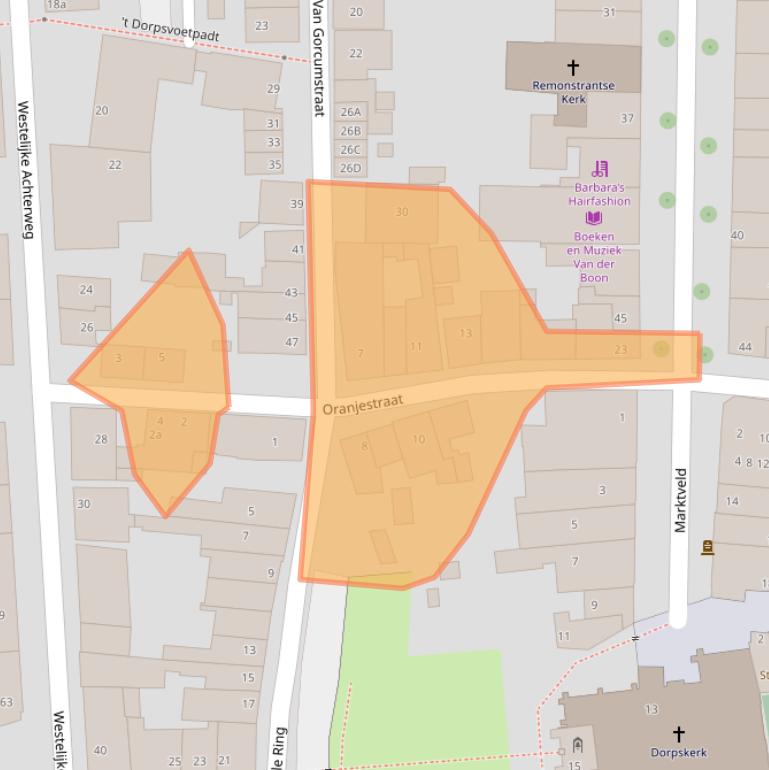 Kaart van postcodegebied 3245AT.