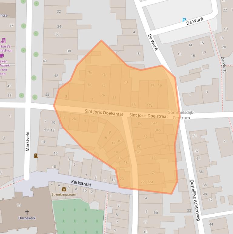 Kaart van postcodegebied 3245BA.