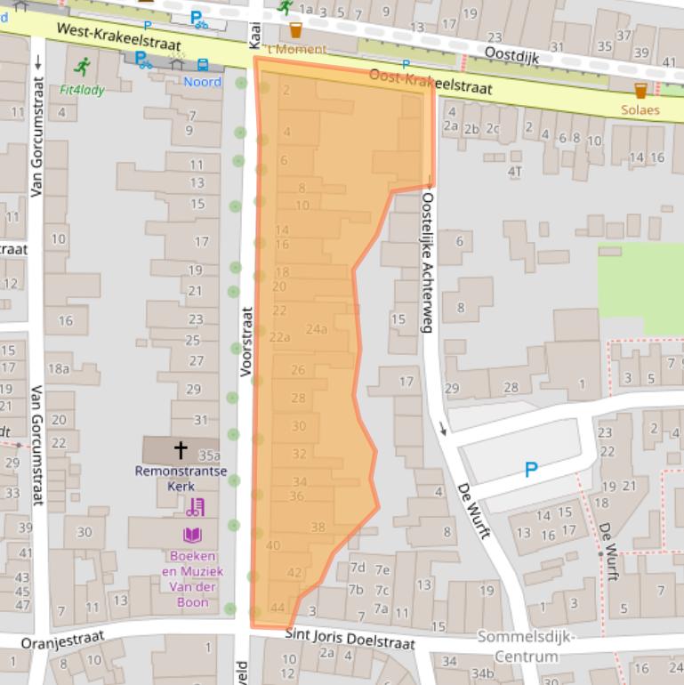 Kaart van postcodegebied 3245BH.