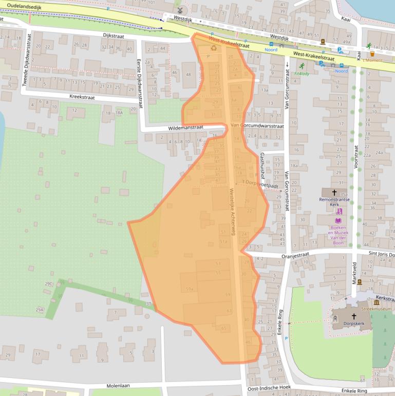 Kaart van postcodegebied 3245BJ.