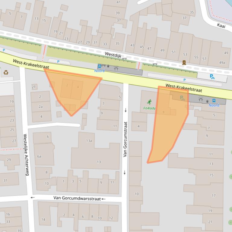 Kaart van postcodegebied 3245BK.