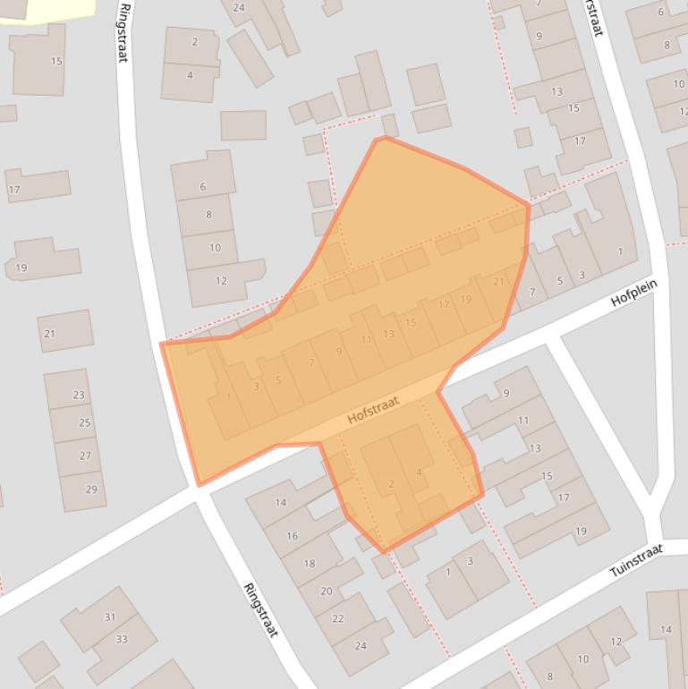 Kaart van postcodegebied 3245CL.