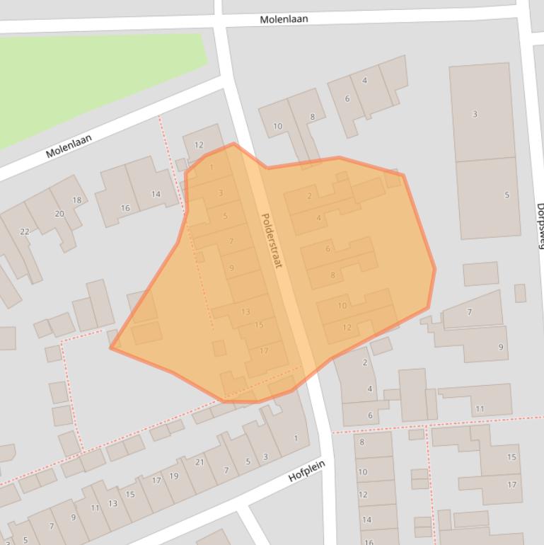 Kaart van postcodegebied 3245CR.