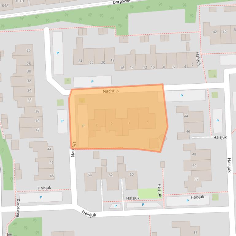 Kaart van postcodegebied 3245DE.