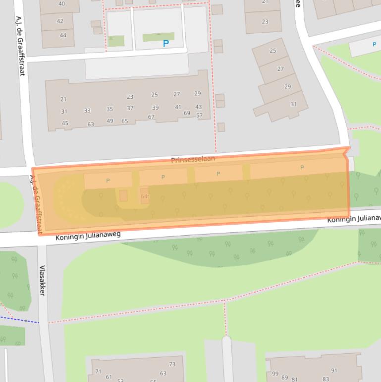 Kaart van postcodegebied 3245KA.