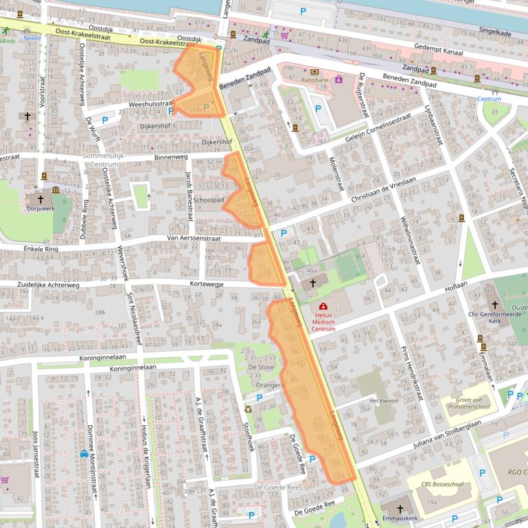 Kaart van postcodegebied 3245KE.