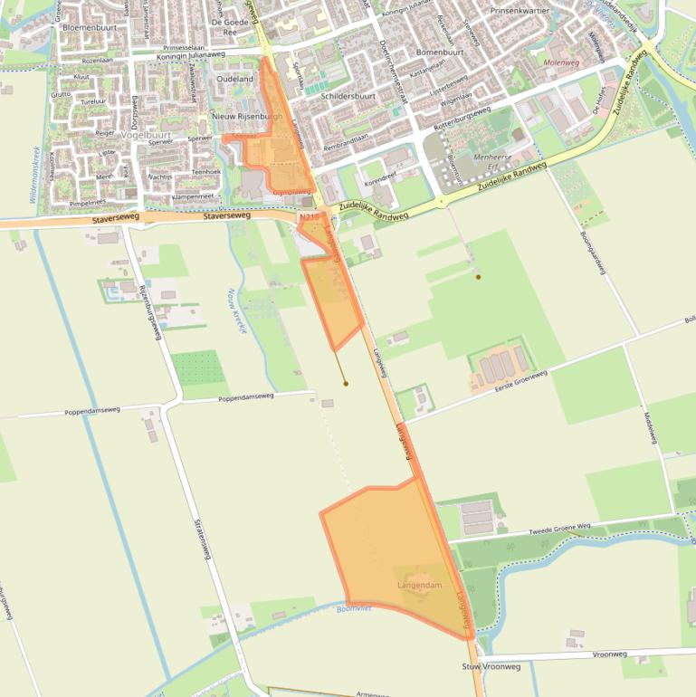 Kaart van postcodegebied 3245KG.