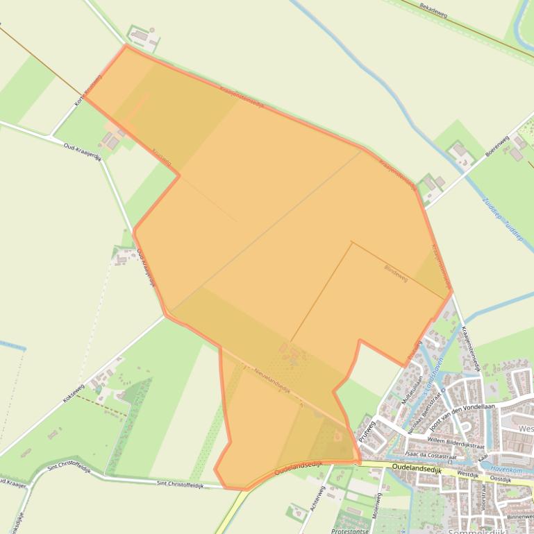 Kaart van postcodegebied 3245LB.