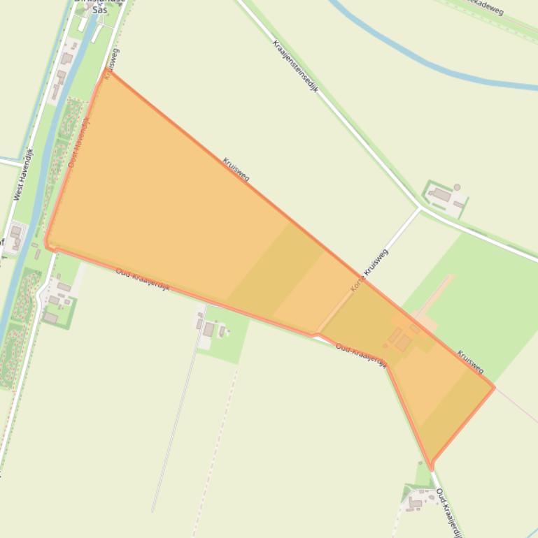 Kaart van postcodegebied 3245LC.