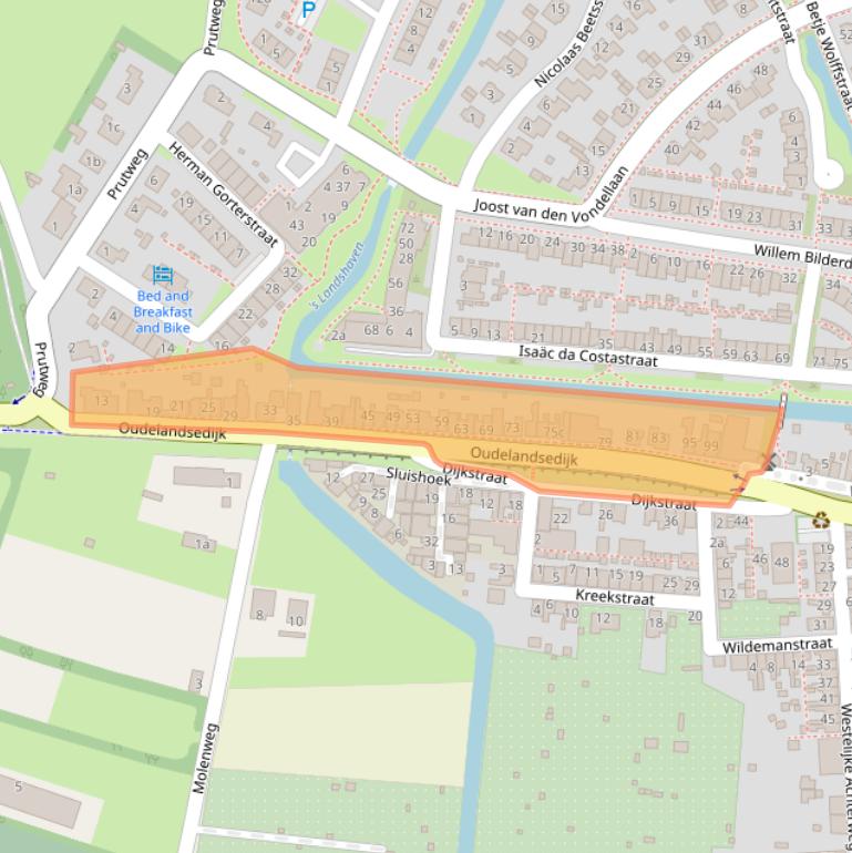 Kaart van postcodegebied 3245LG.