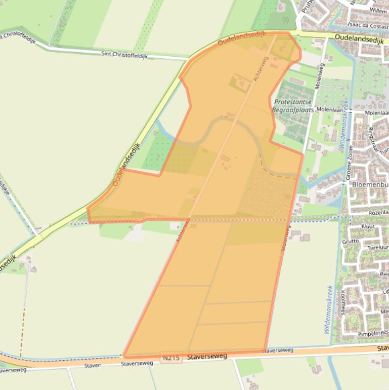 Kaart van postcodegebied 3245LK.