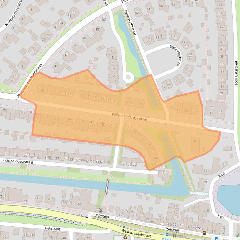 Kaart van postcodegebied 3245RB.