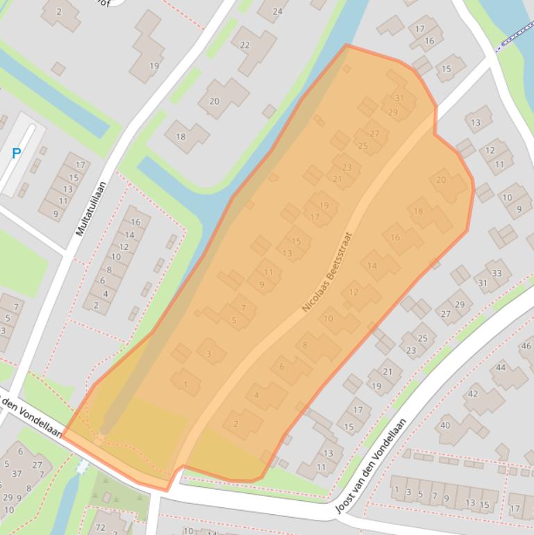 Kaart van postcodegebied 3245RD.