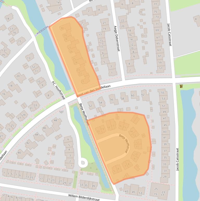 Kaart van postcodegebied 3245RE.