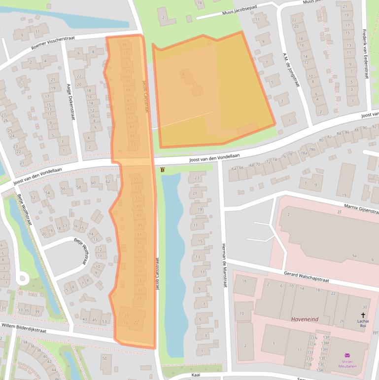 Kaart van postcodegebied 3245RH.